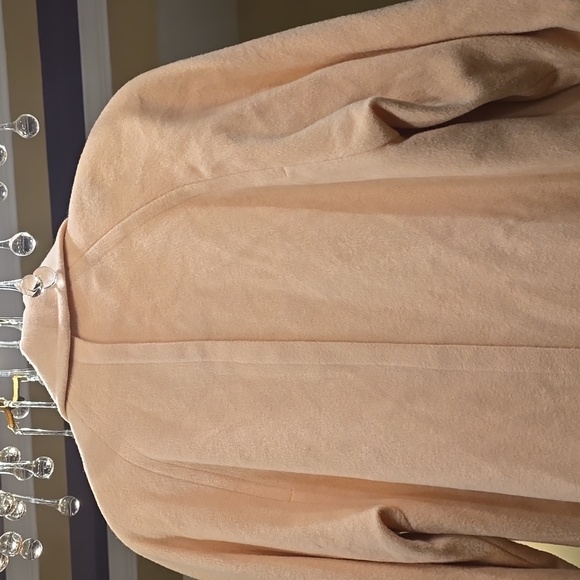 Ahsley Scott Vintage Wool Stylish Women's Pea Coat in Light Peach - Picture 6 of 16